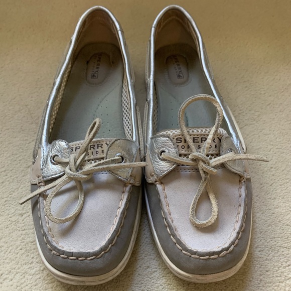 Sperry Topsider Angelfish Grey Open Mesh Shoes - Picture 1 of 6
